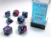 CHESSEX - Dados Poliédricos Purple Teal/gold Gemini - Gamesmart